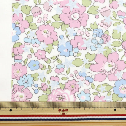 [De la quantité 5] tissu "Liberty tissu tanalone betszer rose 36368406j24a" [Yuzawaya Original]