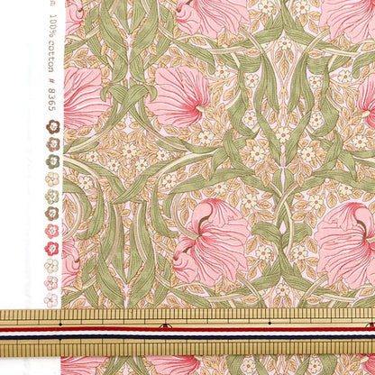 [De la quantité 5] tissu "Moda Best of Morris Feuille Pinpanel Pink 8365-67"