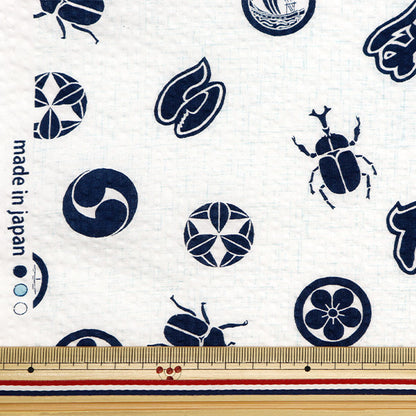 [From quantity 5] Fabric "Ripple Iroha White 38130-5A"