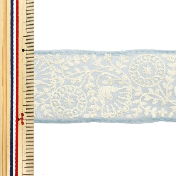 [De la cantidad 5] ArtilleraRibete "2024 Ribete bordado indio Blue X White M-115#10"