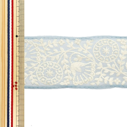 [De la cantidad 5] ArtilleraRibete "2024 Ribete bordado indio Blue X White M-115#10"