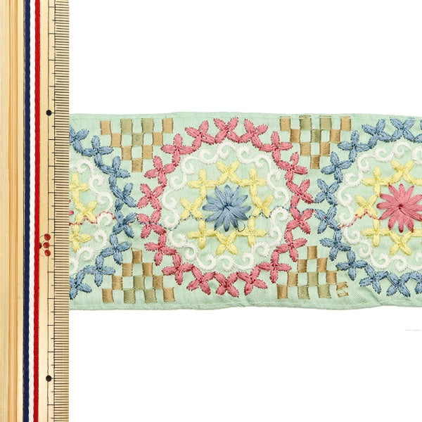 [Из количества 5] ремесленникОтделка "2024 Отделка для индийской вышивки Зеленый M-122c"