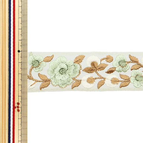 [Из количества 5] ремесленникОтделка "2024 Отделка для индийской вышивки Зеленый х зеленый М-134i"