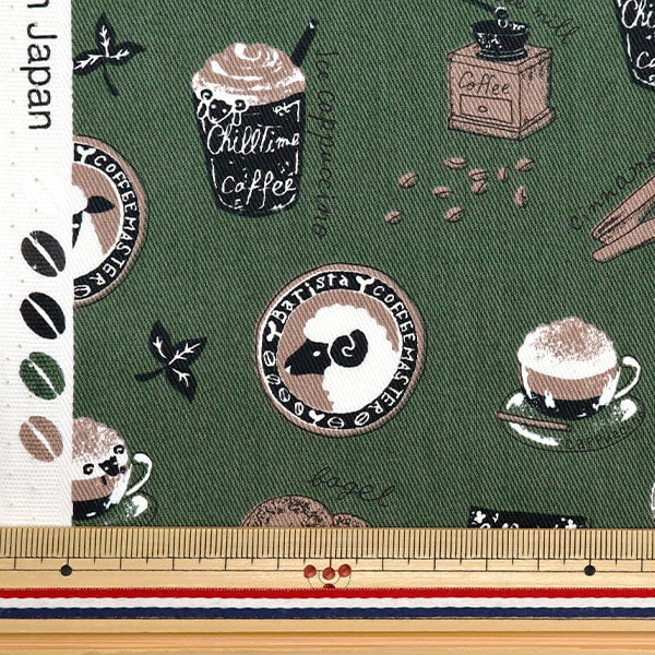 [From quantity 5] Fabric "Twilly sheep cafe green TWHCA-GR"