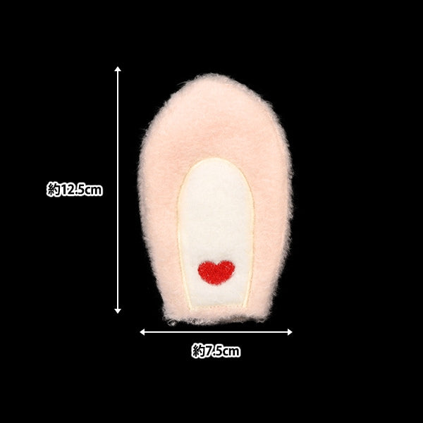 수예부품 "큰 하트 핑크색 10-4318"을 가진 장식 부품 "