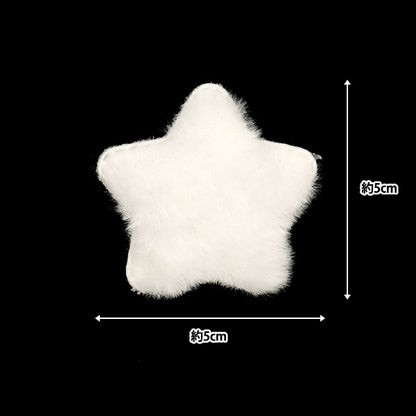 수예부품 "장식 모피 부품 스타 흰색 10-4322"
