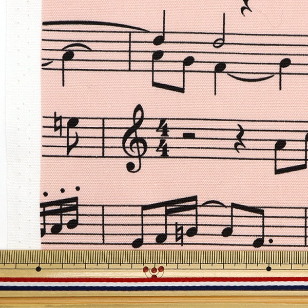 [من الكمية 5] قماش "Ox Sheet Music Pattern Pink OX35408-A"