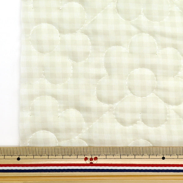 Fabric "Nylon quiltCut Cloth Approximately 130cm x 50cm Flower White C-HS2245-5B]