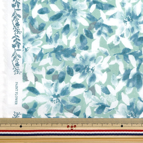 [Aus Menge 5] Stoff "60 Darlehen weiche Textur Verarbeitung Farbe Blume Blau 60LA-PAFL-BL" "