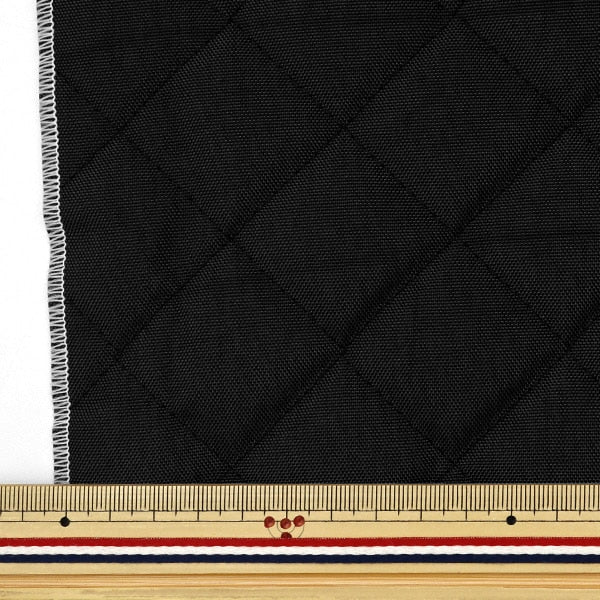 [From quantity 5] Fabric "Waffle Nylon Quilting Black KSG-850-09"