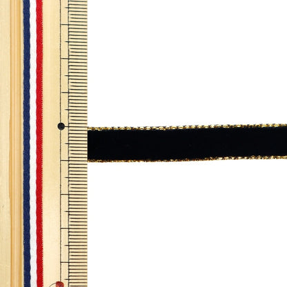 [الكمية من 5] الشريط "حافة معدنية مخملية سوداء 50014"