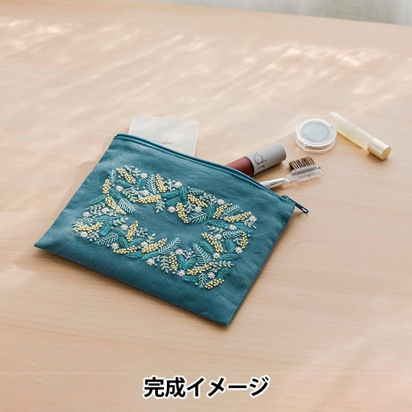 刺しゅうキット 『yulaのこころ躍る草花刺繍 ミモザの花園 542405