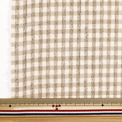 [수량 5에서] 천・원단 『시팅 원단 디지털 사양 Gingham Beige B83240Z-21]