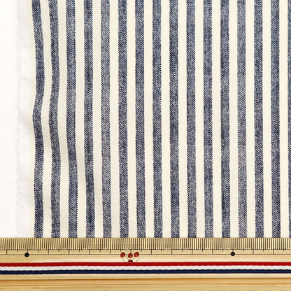 [From quantity 5] Fabric 『Sheeting Digital spec striped navy B83240Z-50]