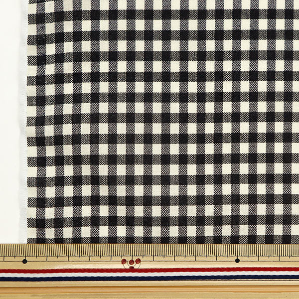 [Aus Quantität 5] Fabric "Blech digitaler Spezifikation Gingham Medium Black B83240Z-58"