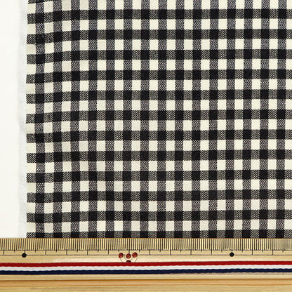 [Da Quantity 5] Fabric "Sheeting Digital Spec Gingham Medium Black B83240Z-58"