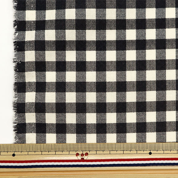 [From quantity 5] Fabric 『Sheeting Digital Spec Gingham Large Black B83240Z-59]