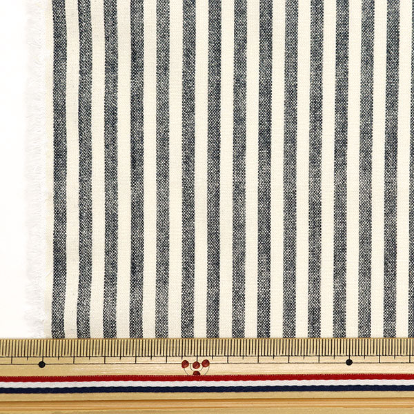 [From quantity 5] Fabric 『Sheeting Digital spec striped black B83240Z-60]