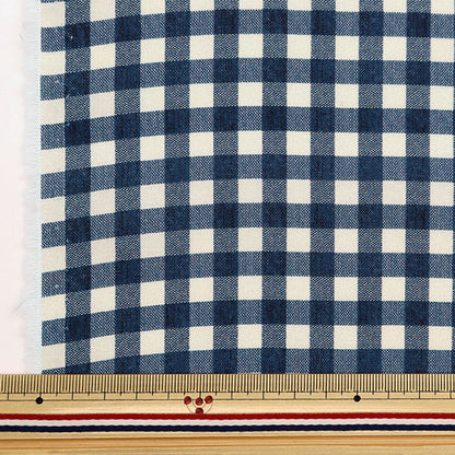 [De la quantité 5] Tissu "Feuille de spécifications numériques Gingham grande marine B83240Z-70"