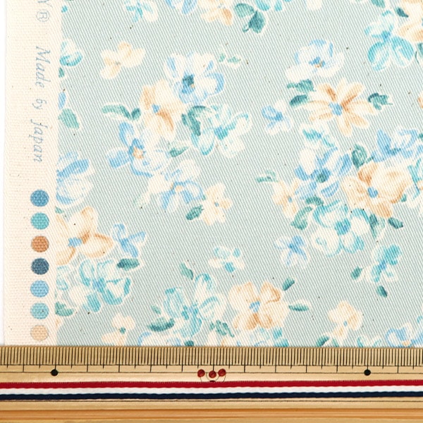 [De la quantité 5] Tissu "Bouquet de fleurs grisâtres Twill 850420-1-3"