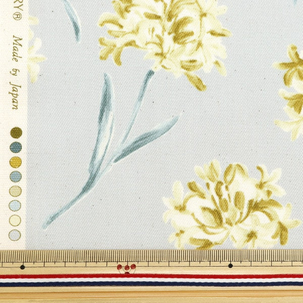 [From quantity 5] Fabric "Twill Grayish Flower Lily 850419-1-2"