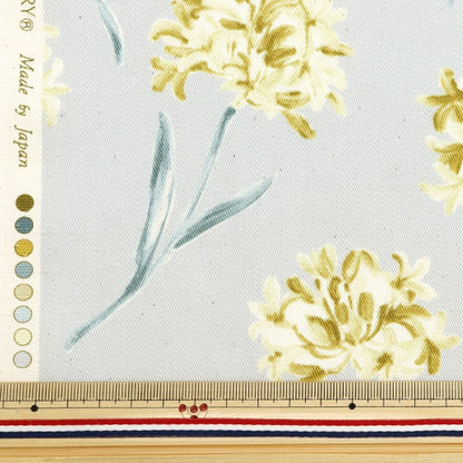 [From quantity 5] Fabric "Twill Grayish Flower Lily 850419-1-2"