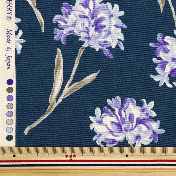 [Dalla quantità 5] tessuto "Twill Greyish Flower Lily 850419-1-5"