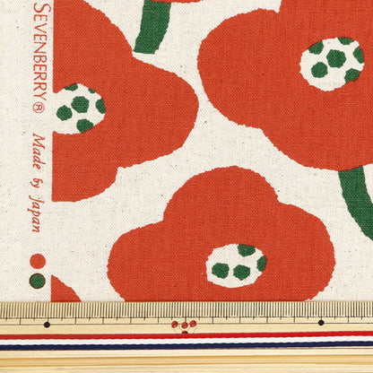 [From quantity 5] Fabric "Cotton hemp canvas poppy 850430-1-2"