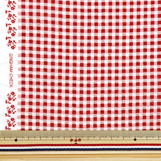 [From quantity 5] Fabric "Ripple Adult Ripple Mini Check Red RIPMCHE-RE"