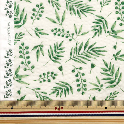 [From quantity 5] Fabric "Ripple adult Ripple Natural Leaf Natural RIPLEAF-NA"