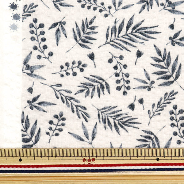 Seersucker Otona No Ripple Leaf Monotone Fabric - Yuzawaya