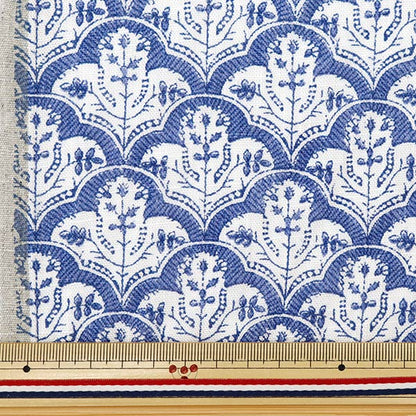 [De la quantité 5] tissu "Toromi Lineprint Hand Block-style Tile Match Blue Lryp-Hat-BL"