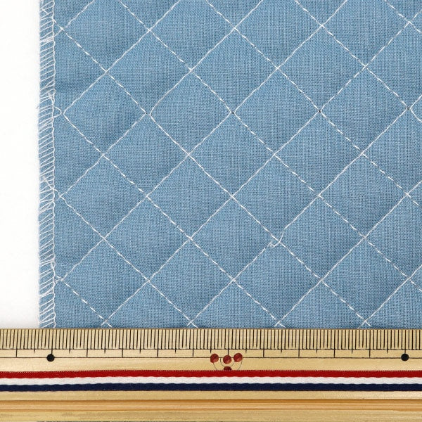 [From quantity 5] Fabric 『SheetingQuilting Blue Gray QYSCTC-61BG]