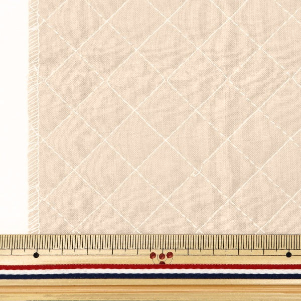 [From quantity 5] Fabric 『SheetingQuilting ivory QYSCTC-104IV]