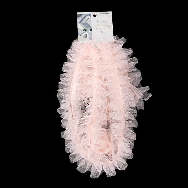 Tulle "Nerori Rose Frill Tuled Tape Light Pink NR-03" KIYOHARA