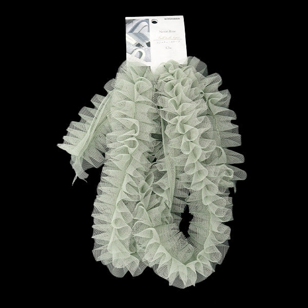 Tulle "Nerori Rose Trilled Tulle Tear Green NR-03" KIYOHARA