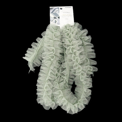 Tulle "Nerori Rose Trilled Tulle Tear Green NR-03" KIYOHARA