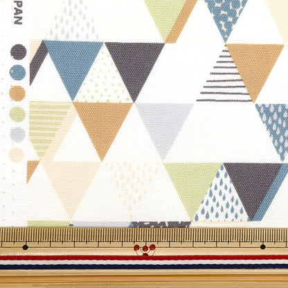 [From quantity 5] Fabric 『Oxford Geometric Pattern Triangle OX41602-1C]