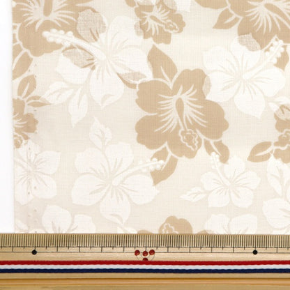 [From quantity 5] Fabric 『Sheeting Hawaii Amplint Beige AP4700-2A]