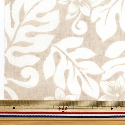 [From quantity 5] Fabric 『Sheeting Hawaii Amplint Brown AP4700-3A]