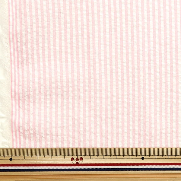 [Aus Menge 5] Stoff 『PolyesterDirected Soccer Stripe Pink SS2416YY-12]