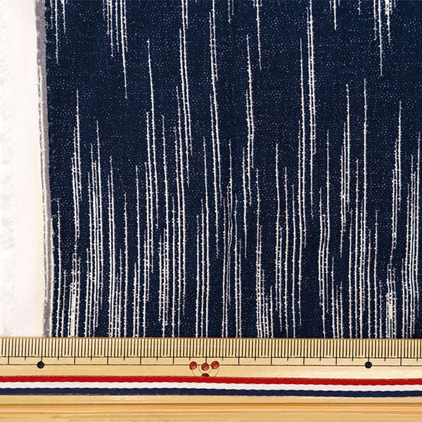 [De la cantidad 5] Fabric "Melty Ryon Kasuri Navy Ry24-Ka-NV"