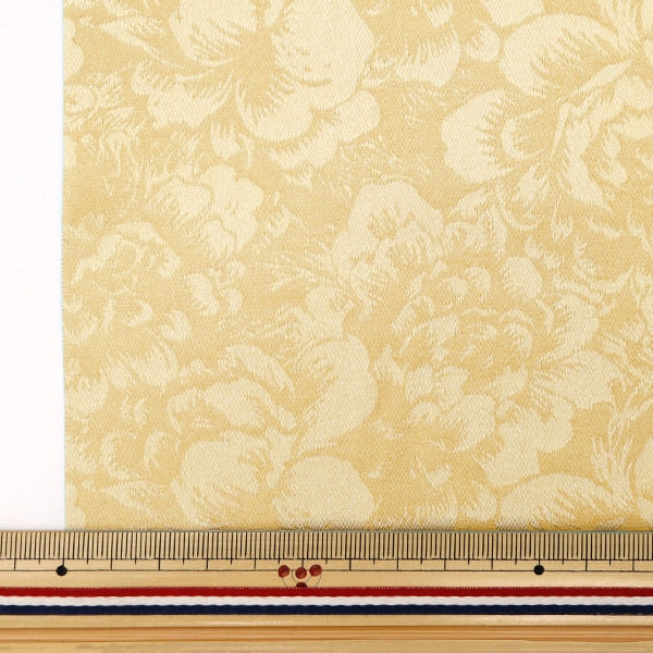 [From quantity 5] Fabric "satinJacquard Ohana Lemon SJ2407BB-08]