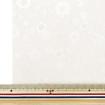 [From quantity 5] Fabric "satinJacquard Kohana White SJ2407BB-01]