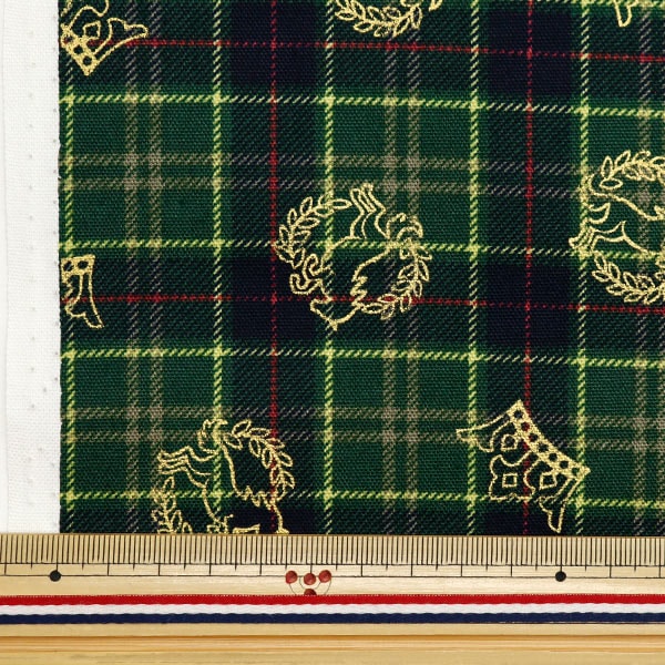 [Aus Menge 5] Stoff 『Oxford Buntes Leinwand Tartan überprüfen grüne Kokans-käe-gn " KOKKA