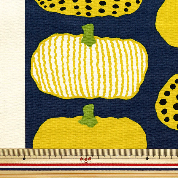 [Dalla quantità 5] tessuto "UKAKO Fools 10 Canvas Pumpkin Navy Navy X Yellow UP5910-D" Cotton Kobayashi Cotton Kobayashi Kobayashi.