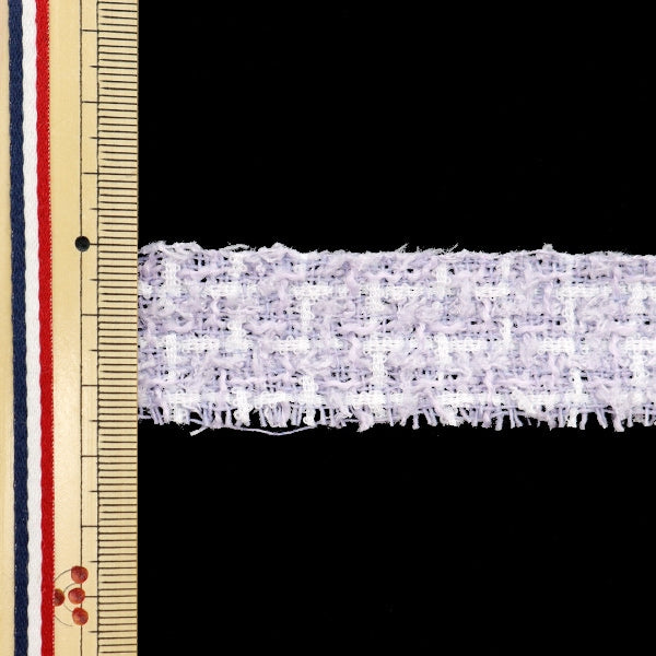 【数量5から】 手芸用テープ 『ネロリローズ ツイードテープ 25mm バイオレット NR-04』