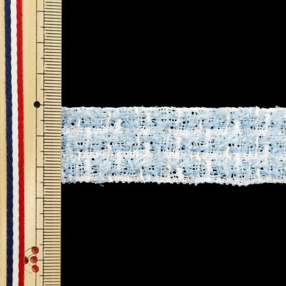 【数量5から】 手芸用テープ 『ネロリローズ ツイードテープ 25mm ブルー NR-04』