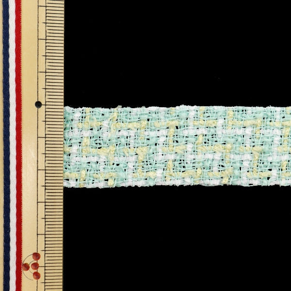 【数量5から】 手芸用テープ 『ネロリローズ ツイードテープ 25mm グリーン NR-04』