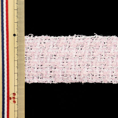 【数量5から】 手芸用テープ 『ネロリローズ ツイードテープ 38mm ピンク NR-05』